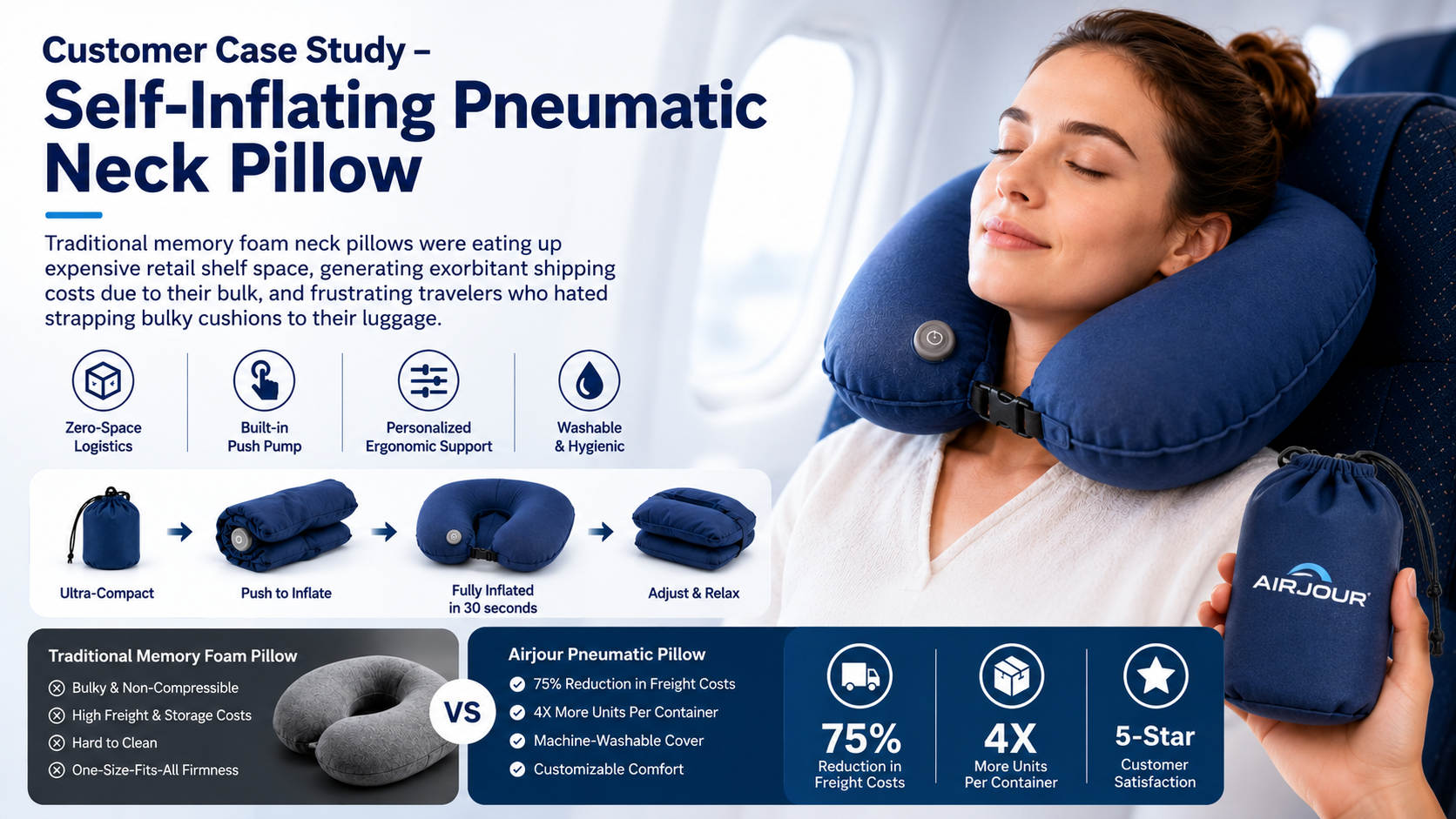 Customer Case Study – Self-Inflating Pneumatic Neck Pillow