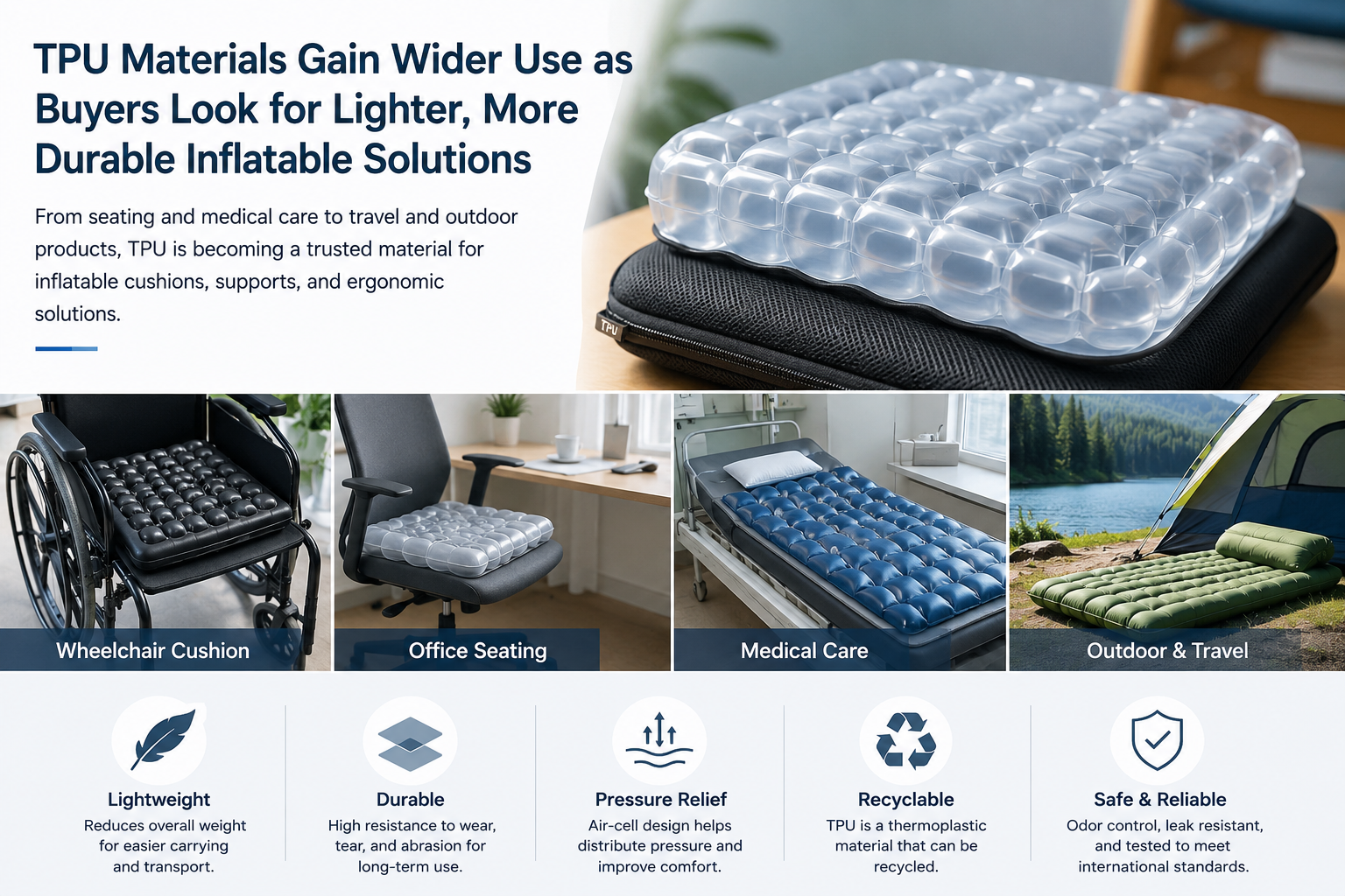 GRS Certified Recycled TPU Inflatable Totes: Circular Economy Fashion for Sustainable Retail