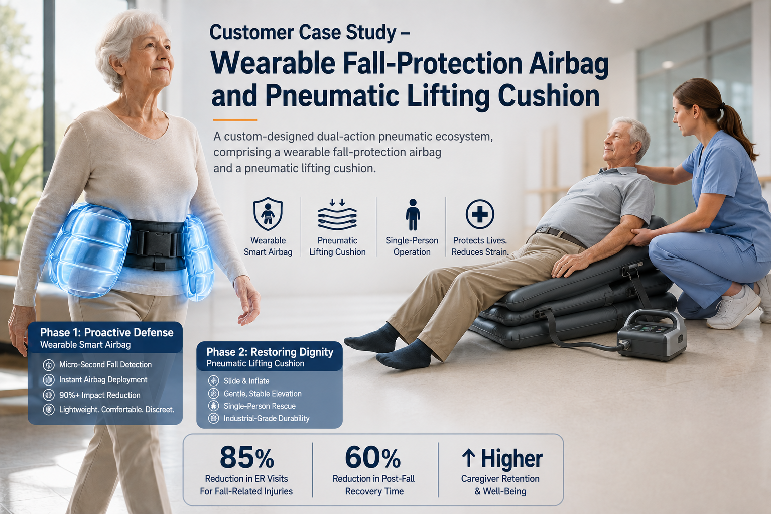 Customer Case Study – Wearable Fall-Protection Airbag and Pneumatic Lifting Cushion